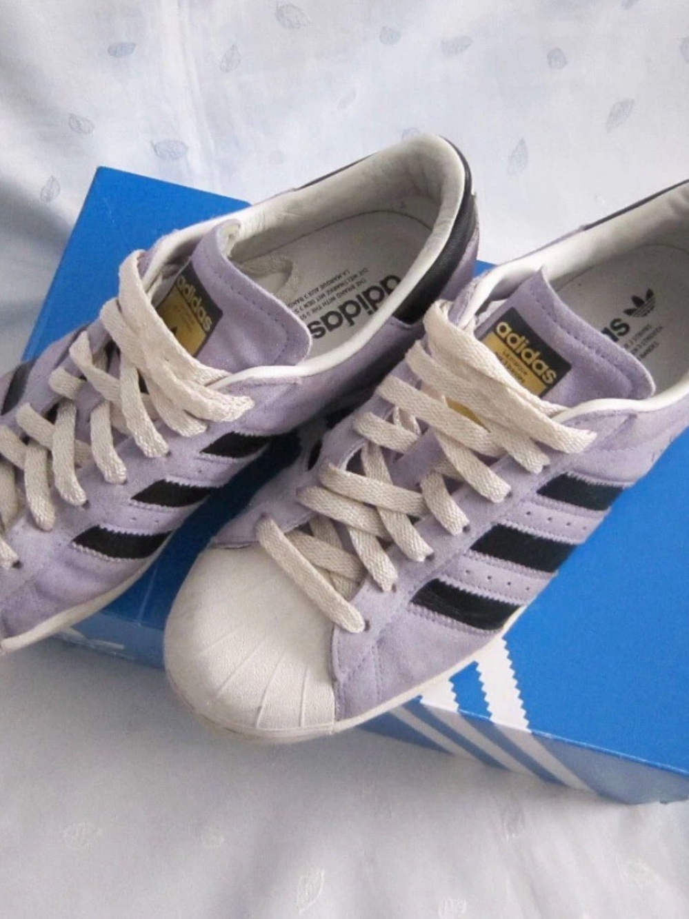Adidas purple Suede Superstars